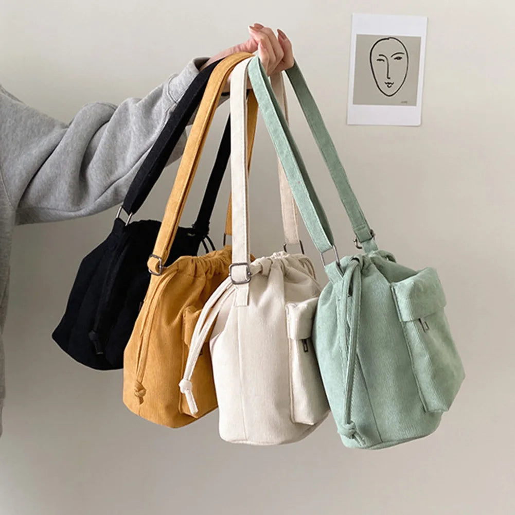 Corduroy Crossbody Shoulder Bag Women