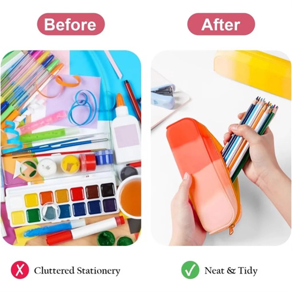 4PCS Silicone Waterproof Pencil Pouches