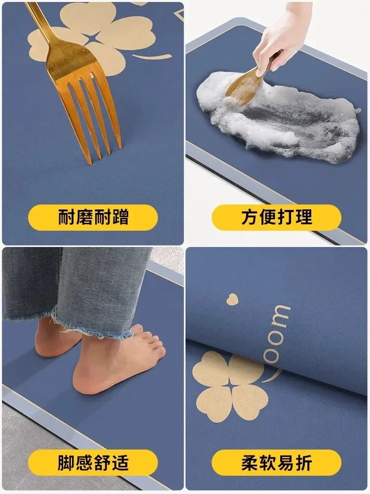 Quick-Dry Absorbent Bathroom Floor Mat