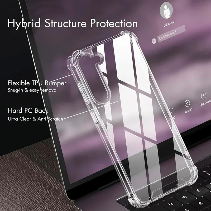 Hybrid Shockproof Clear Case for Samsung
