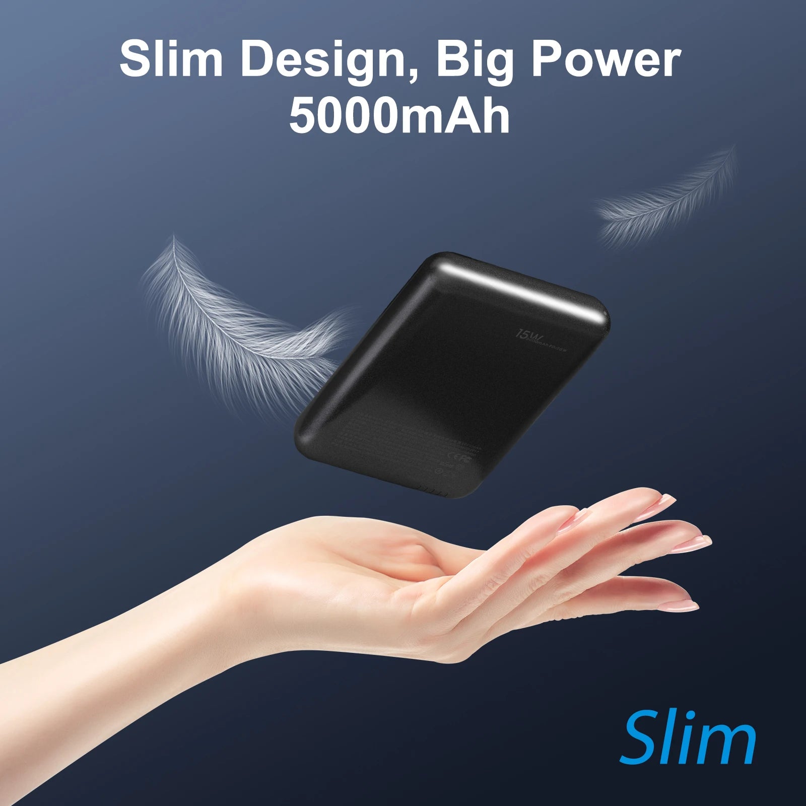 Magnetische kabellose 5000-mAh-Powerbank
