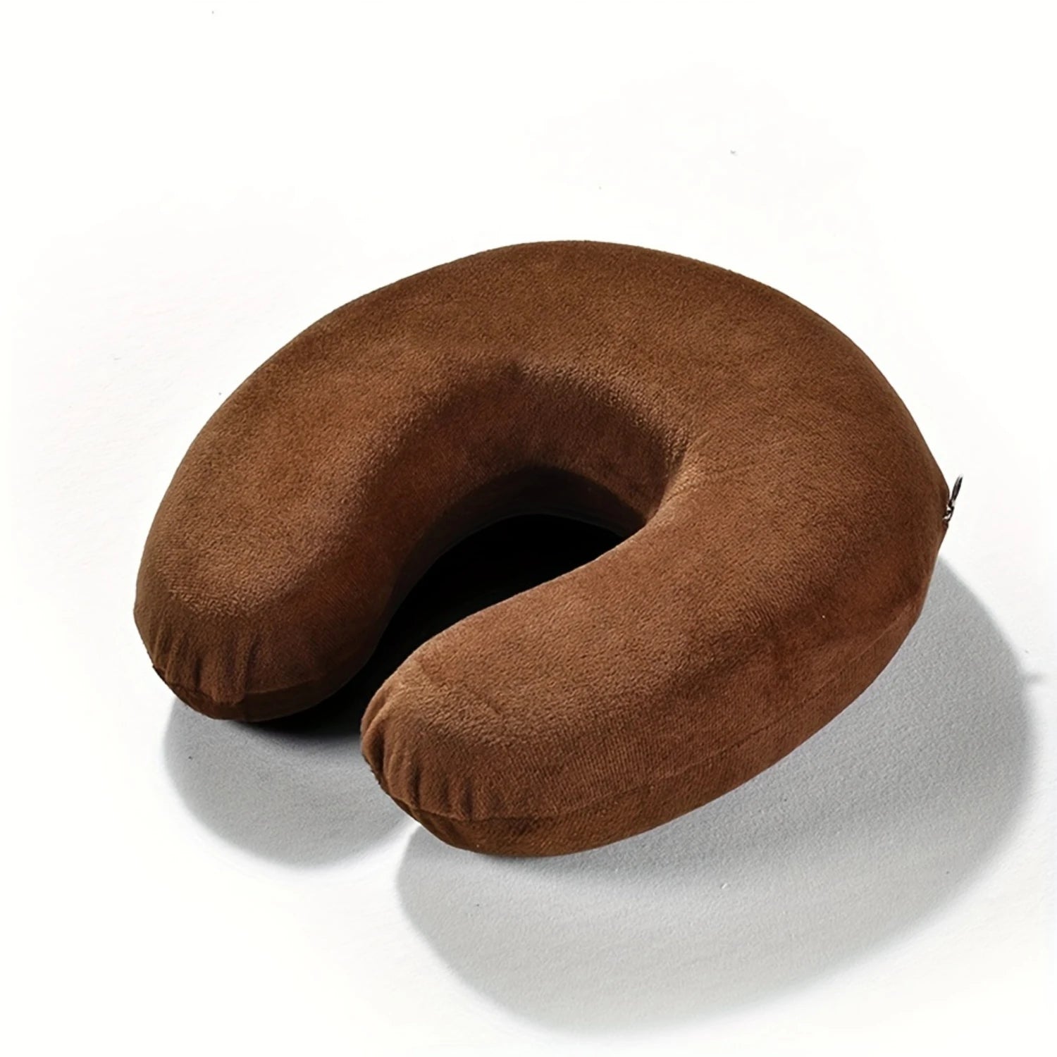 Memory Foam Travel Neck Pillow – Brown