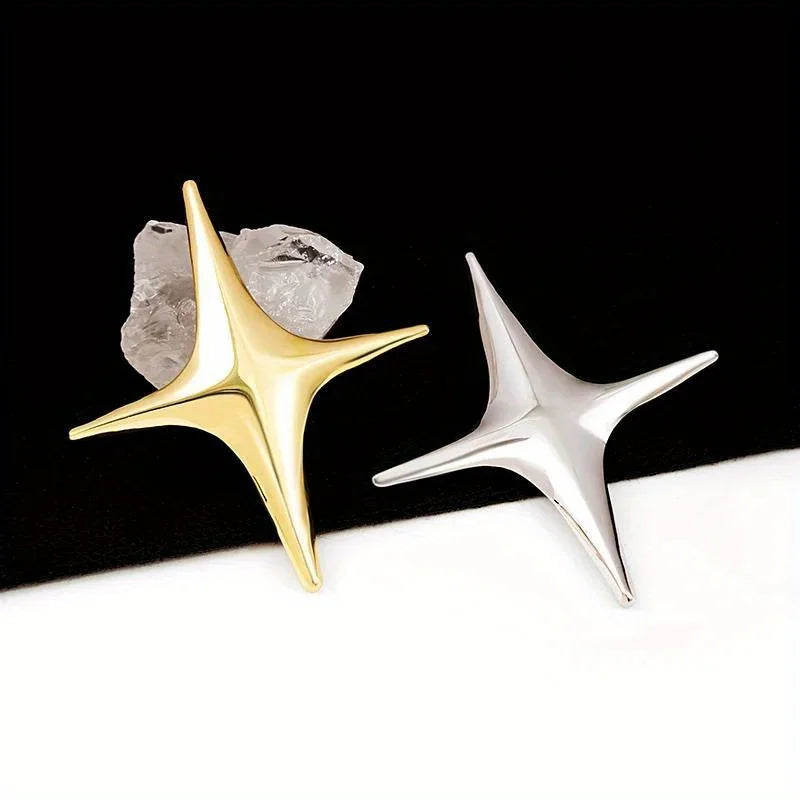 Cool Cross Star Shaped Brooch Pin