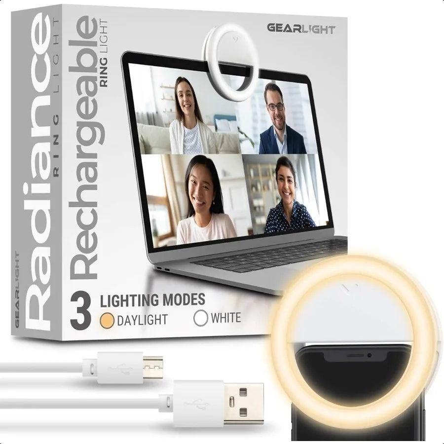 GearLight LED Selfie Ring Light – Rechargeable