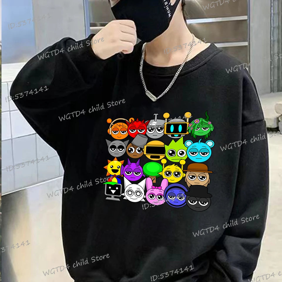 Sprunki Incredibox Kids Cartoon Sweatshirt