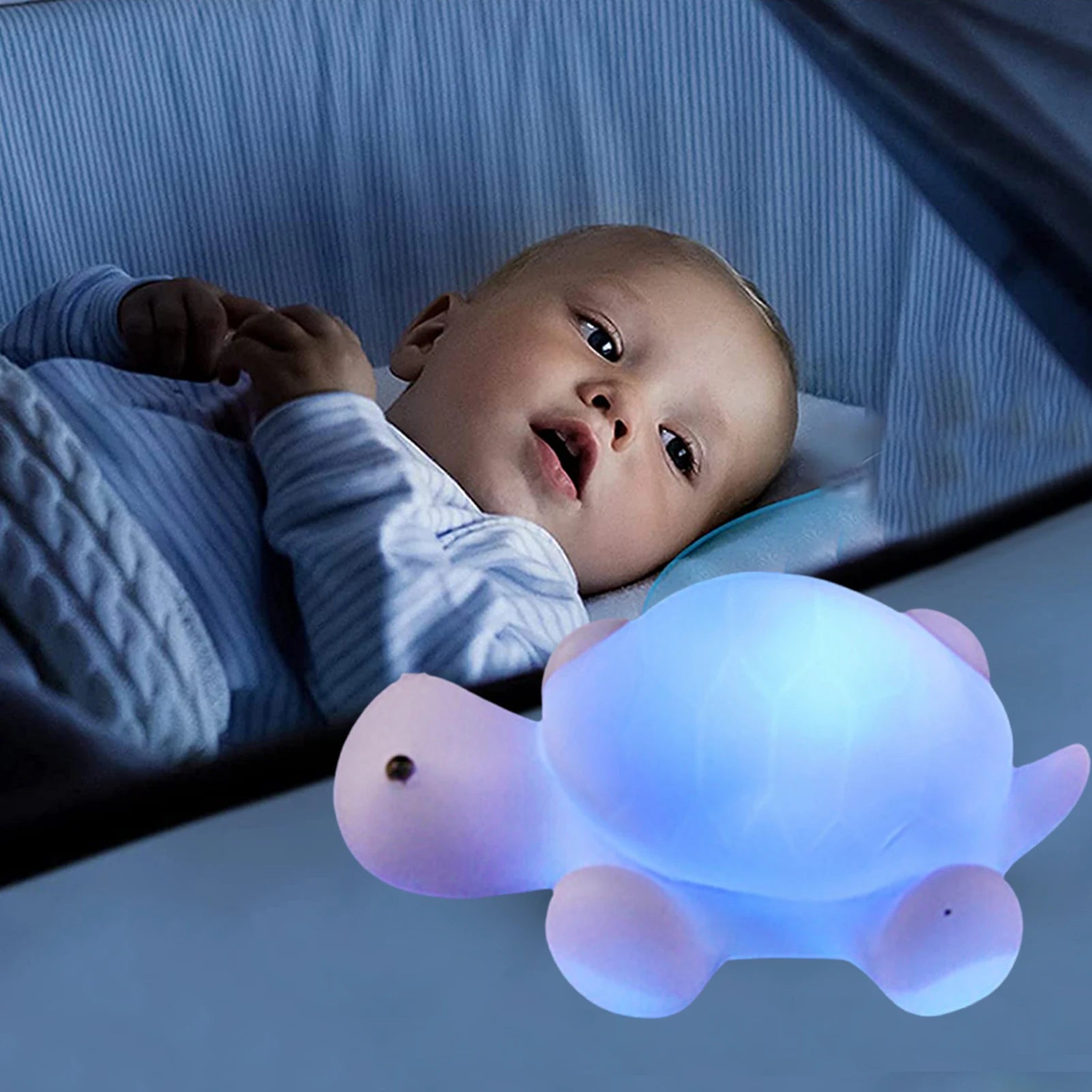 7-Color LED Turtle Night Light for Kids