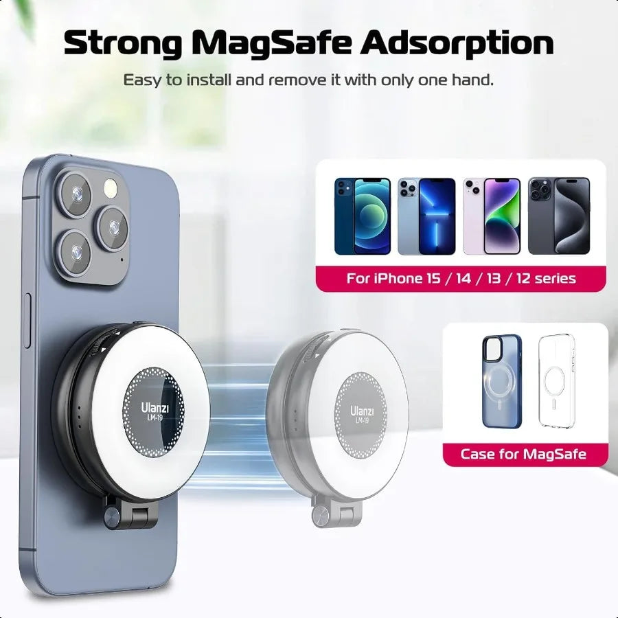 ULANZI Magnetic LED Selfie Ring Light