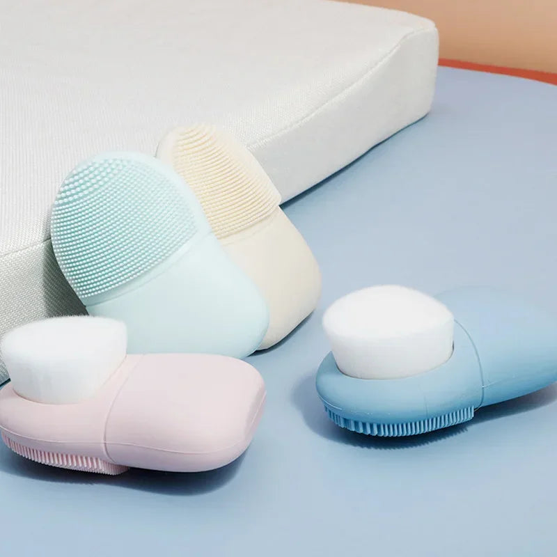 Double Head Silicone Face Wash Brush