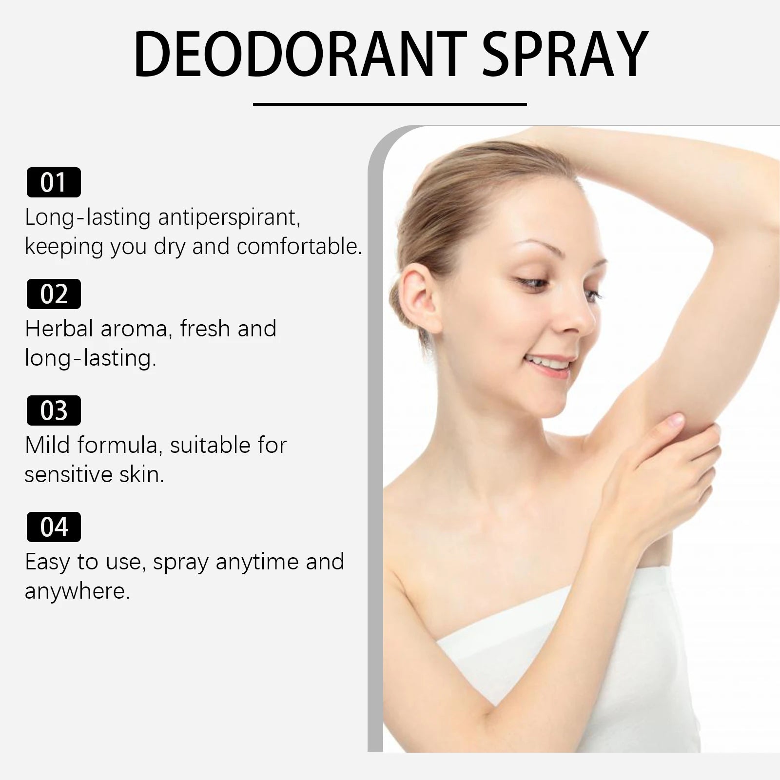 Holziges Deodorant-Spray mit mehreren Düften