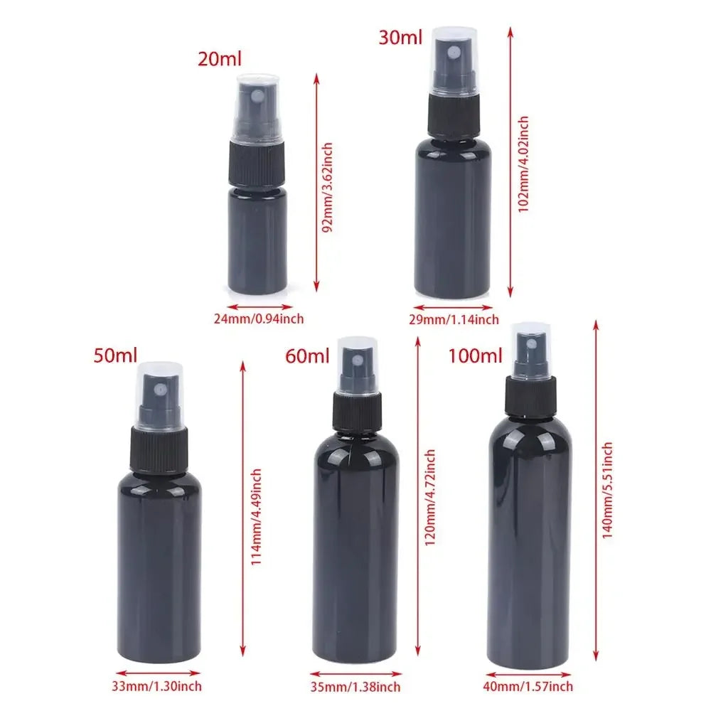 30pcs Black Travel Spray Bottles Set