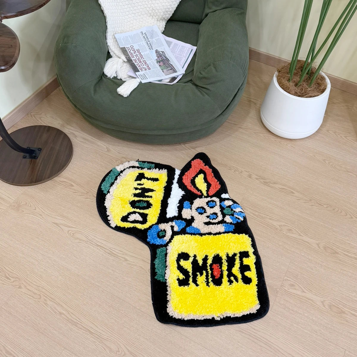 Yellow Soft Tufted Non-Slip Bathroom Rug