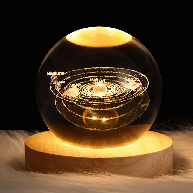 USB Crystal Ball Galaxy Table Lamp
