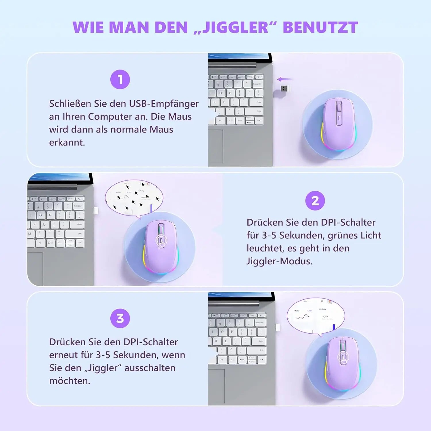 SEENDA LED Wireless Mouse Jiggler