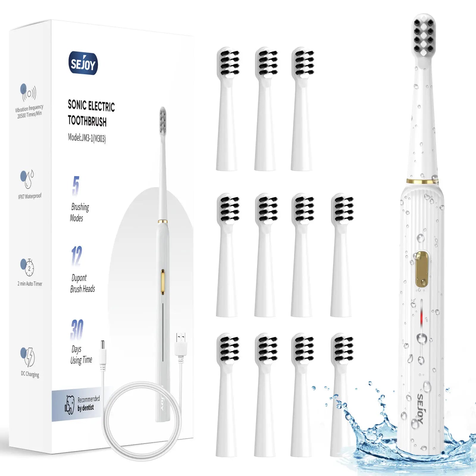 SEJOY Sonic Rechargeable Toothbrush