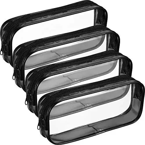 Transparent Zipper Pencil Case Pouch