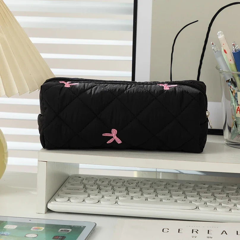 Bow Ribbon Large Pencil Case for Girls