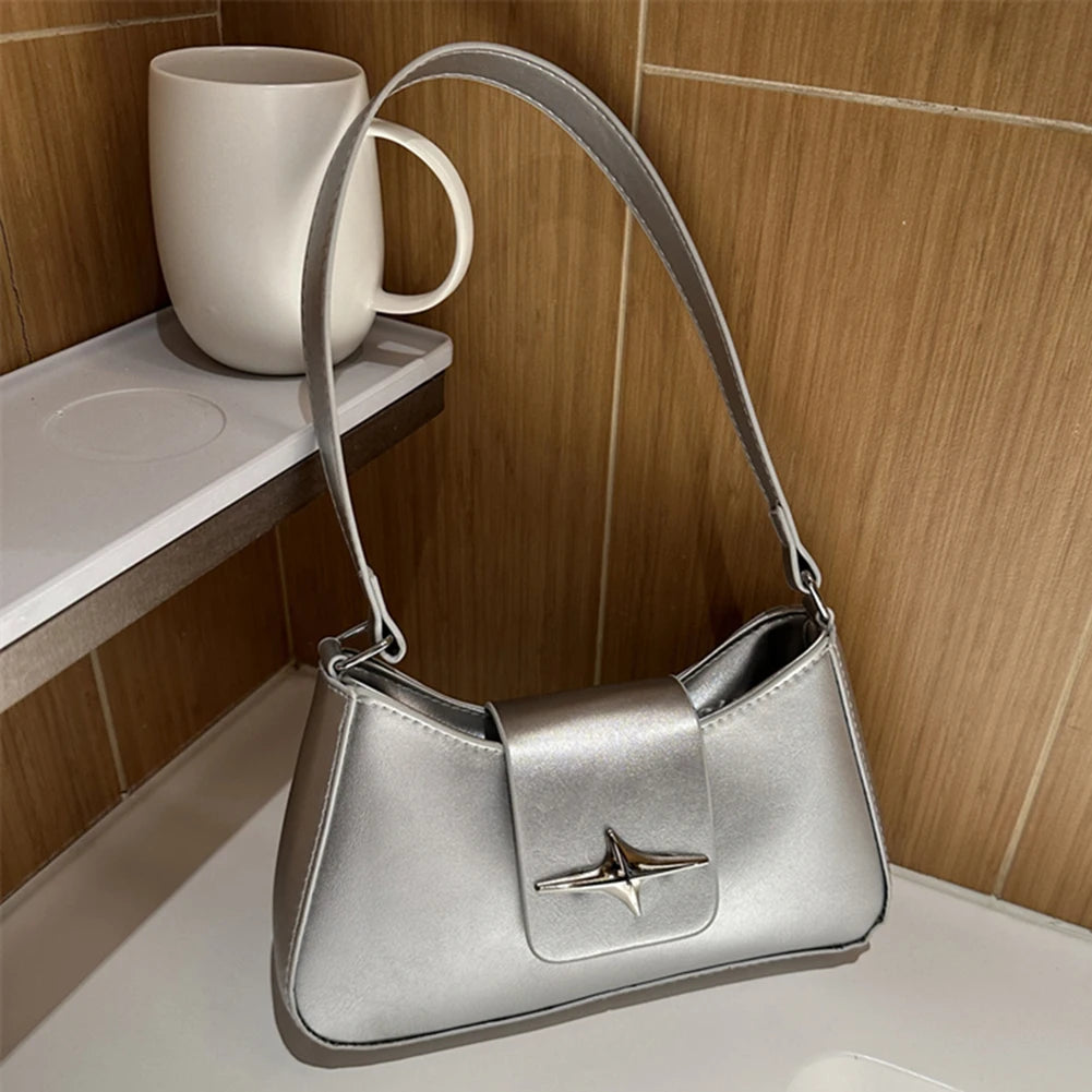 Y2K Sequin PU Leather Shoulder Bag