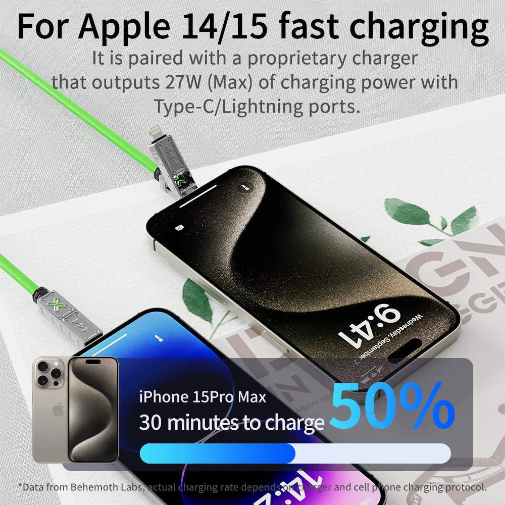240W 4-in-1 USB-C Schnellladekabel