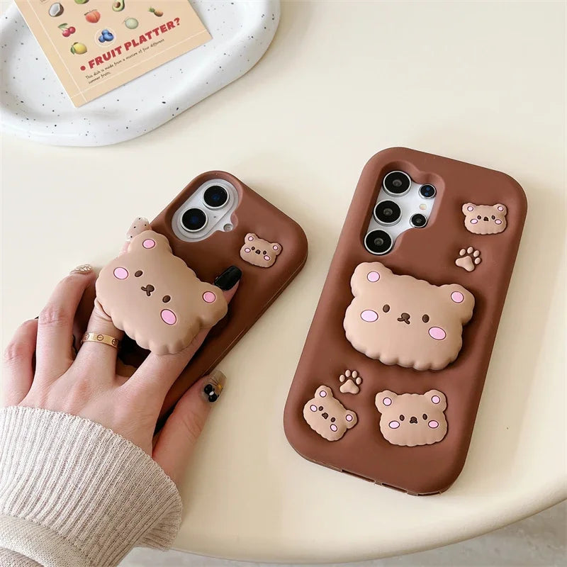 Rilakkuma Bear 3D Grip Samsung Case