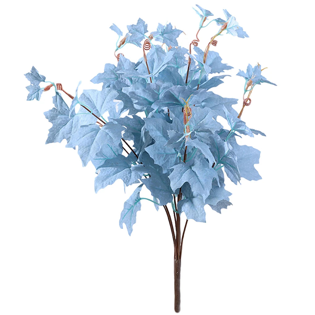 Light Blue Faux Leaf Bouquet for Decor