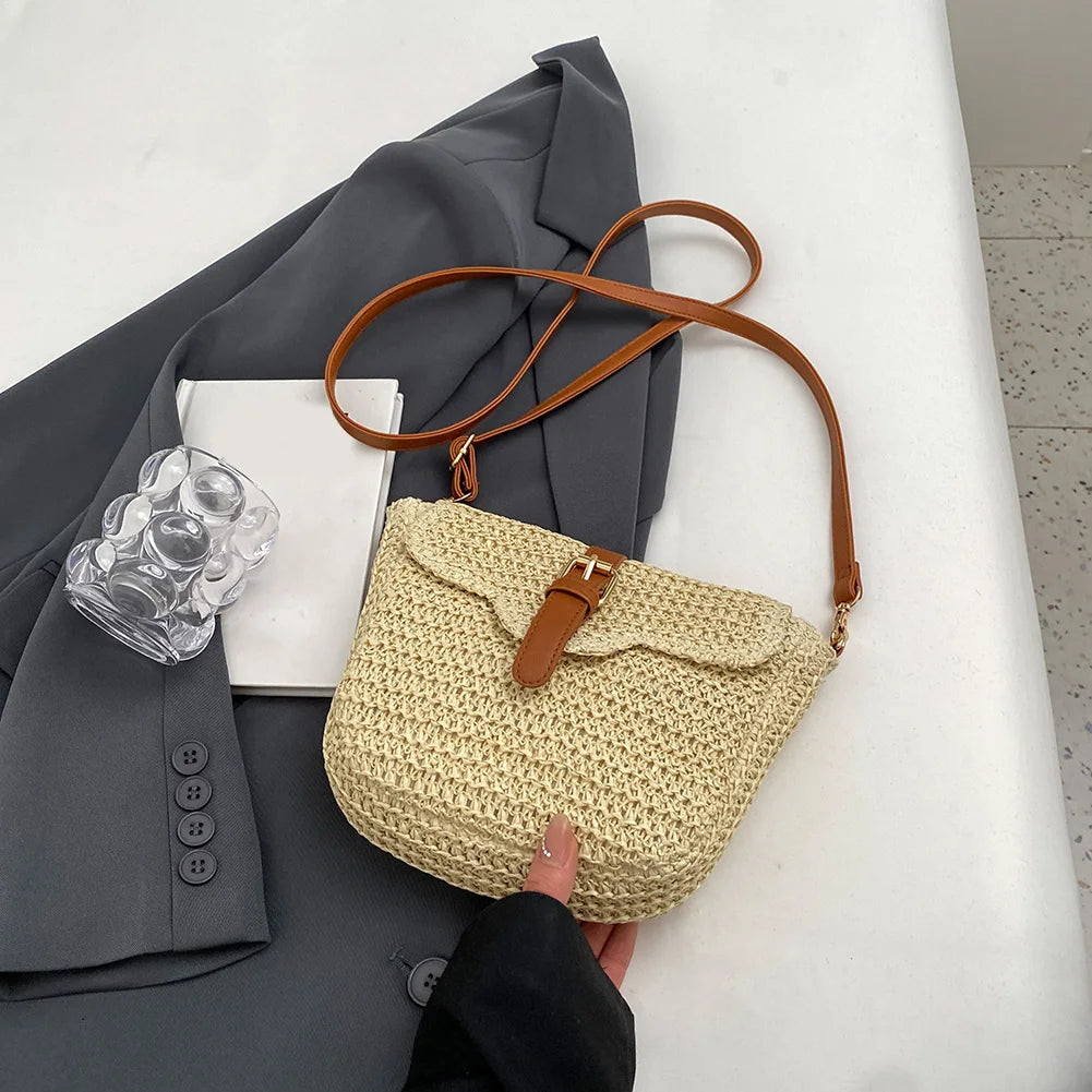 Boho Summer Straw Tote for Women