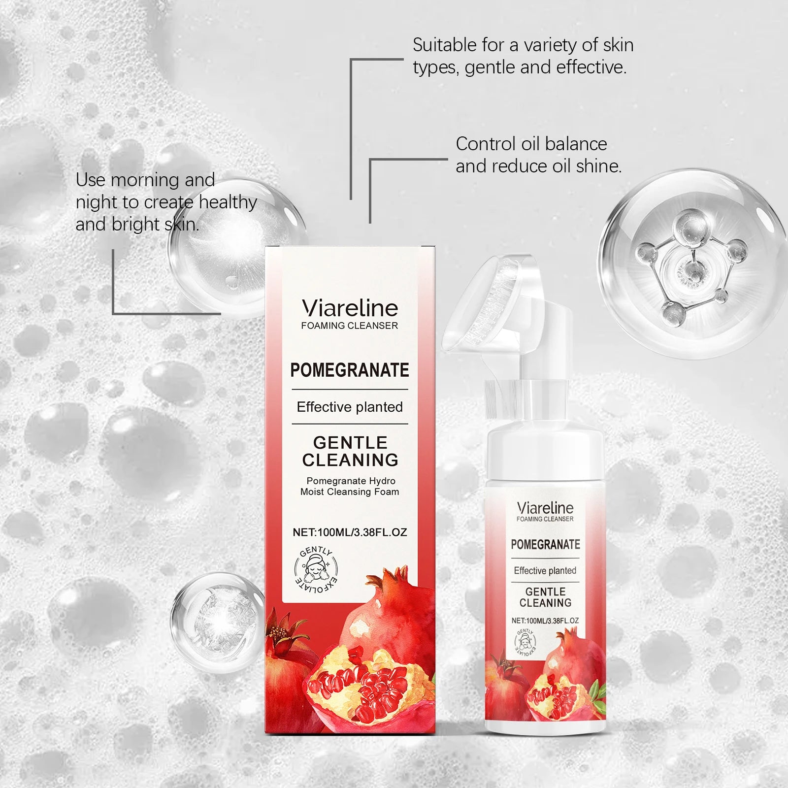 Pomegranate Foam Face Cleanser Brush