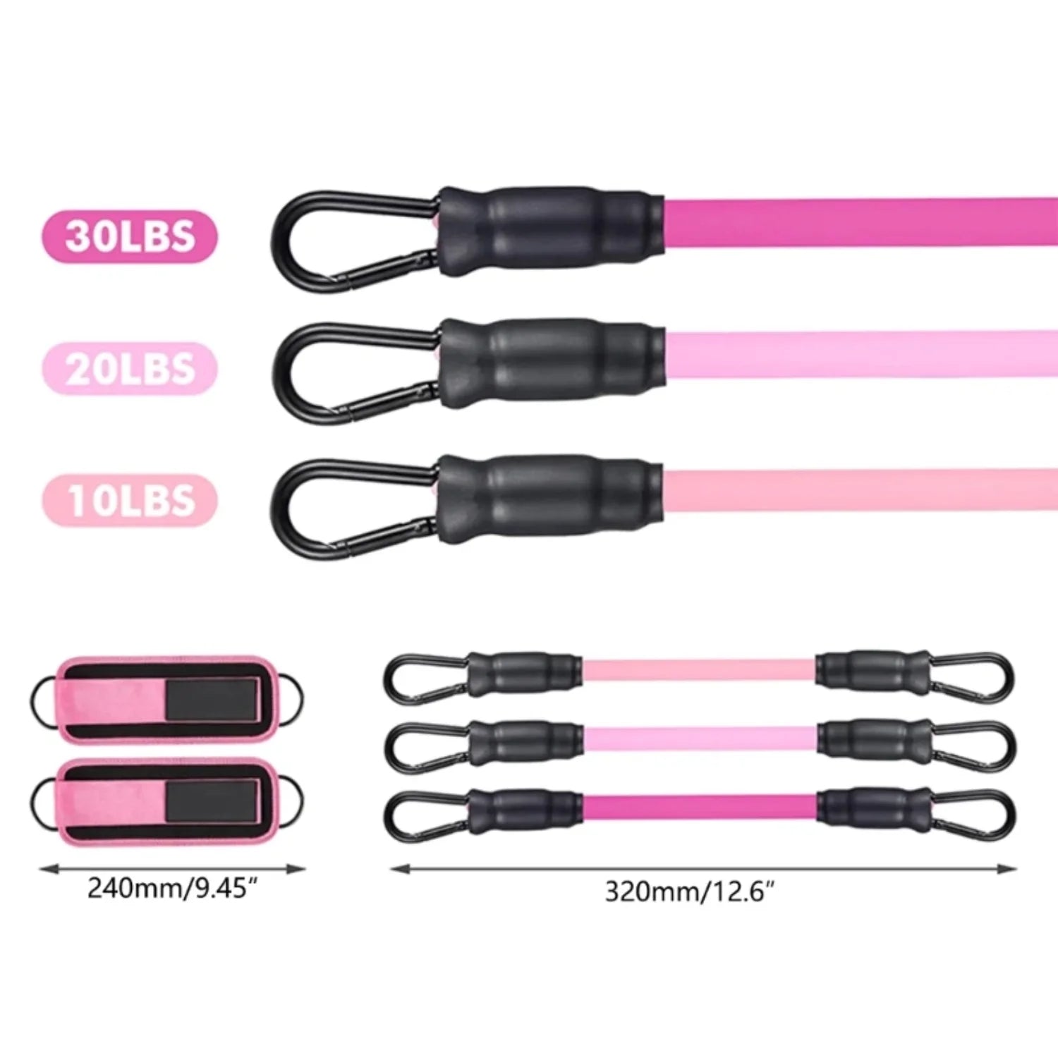 Ankle Strap Glute & Leg Bands Set
