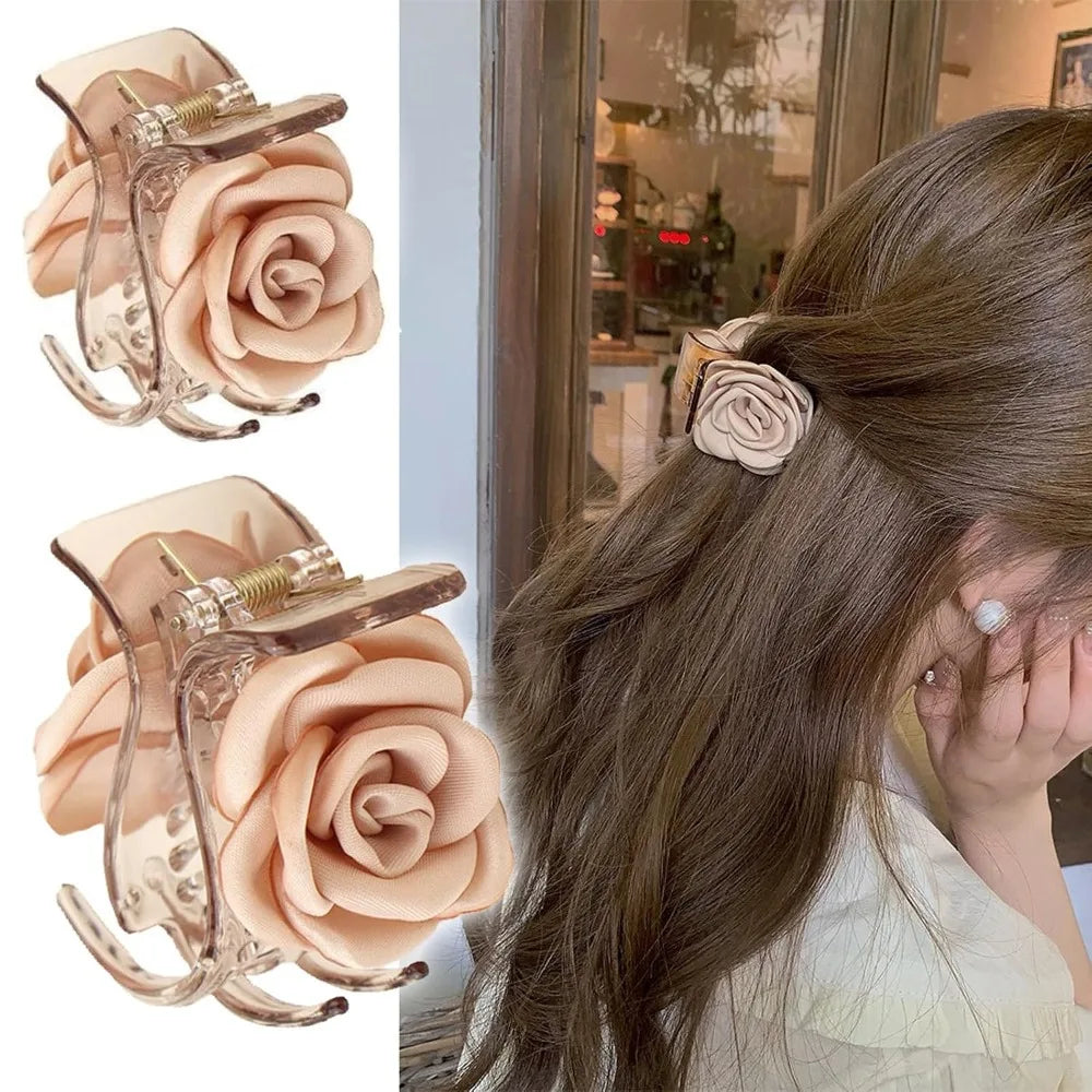 3 Pack Small Flower Claw Hair Clips