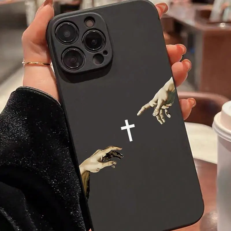 Cross Pattern Case for iPhone 16 Pro Max