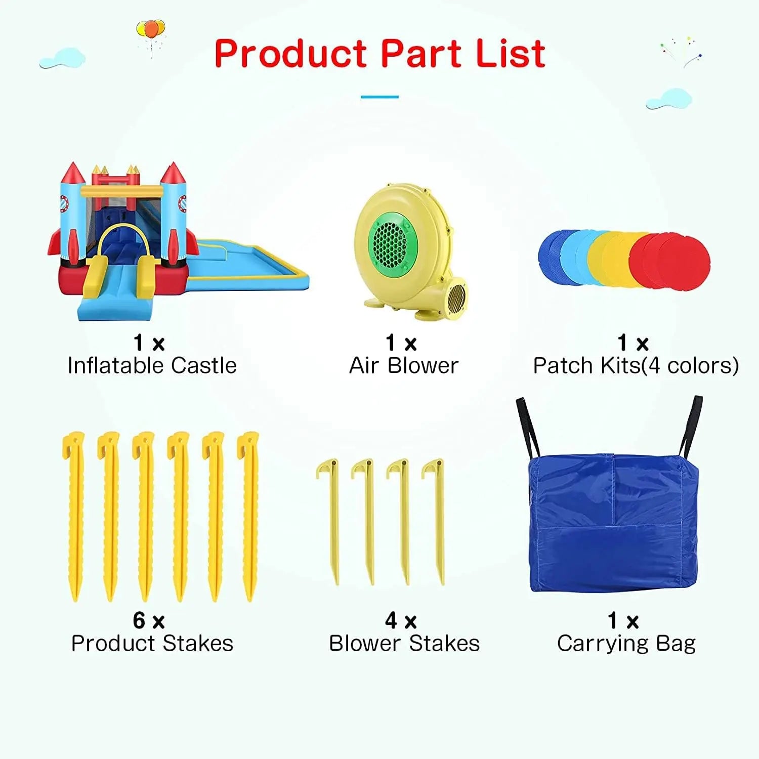 Inflatable Bounce House with Water Splash