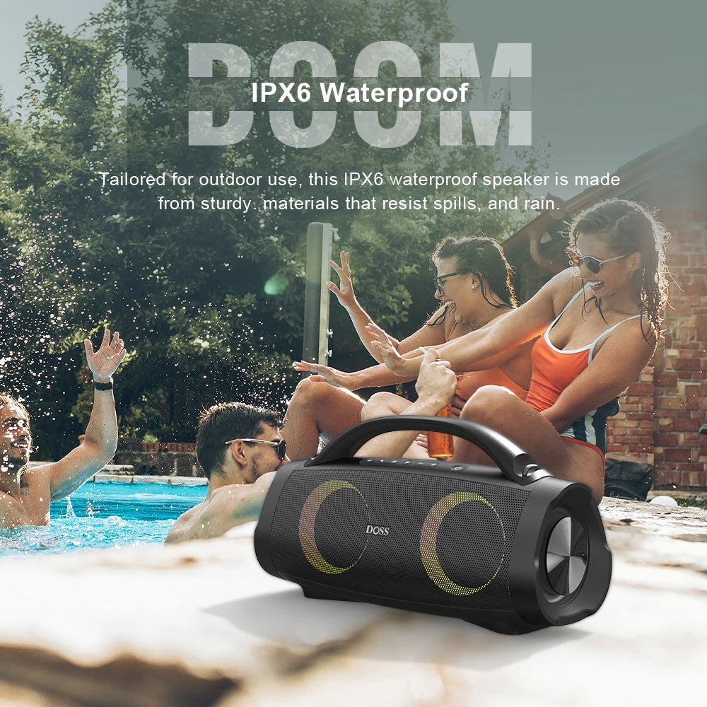 Tragbarer wasserdichter Bluetooth-Lautsprecher DOSS 100 W