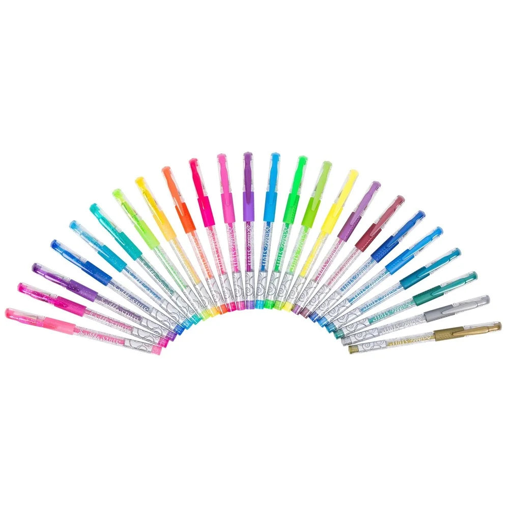 24ct Gel Pens Set – Glitter Neon Metallic