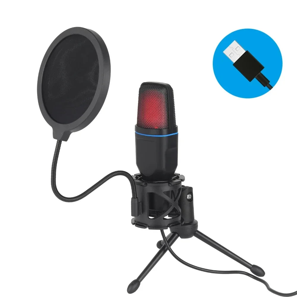 RGB-USB-Kondensator-Gaming-Mikrofon