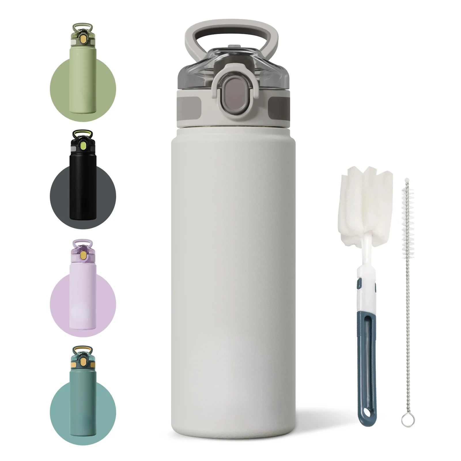 Thermos Bottle with Straw 600/720ml
