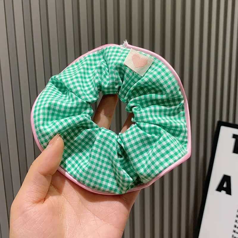2024 Spring Lattice Print Hair Ties