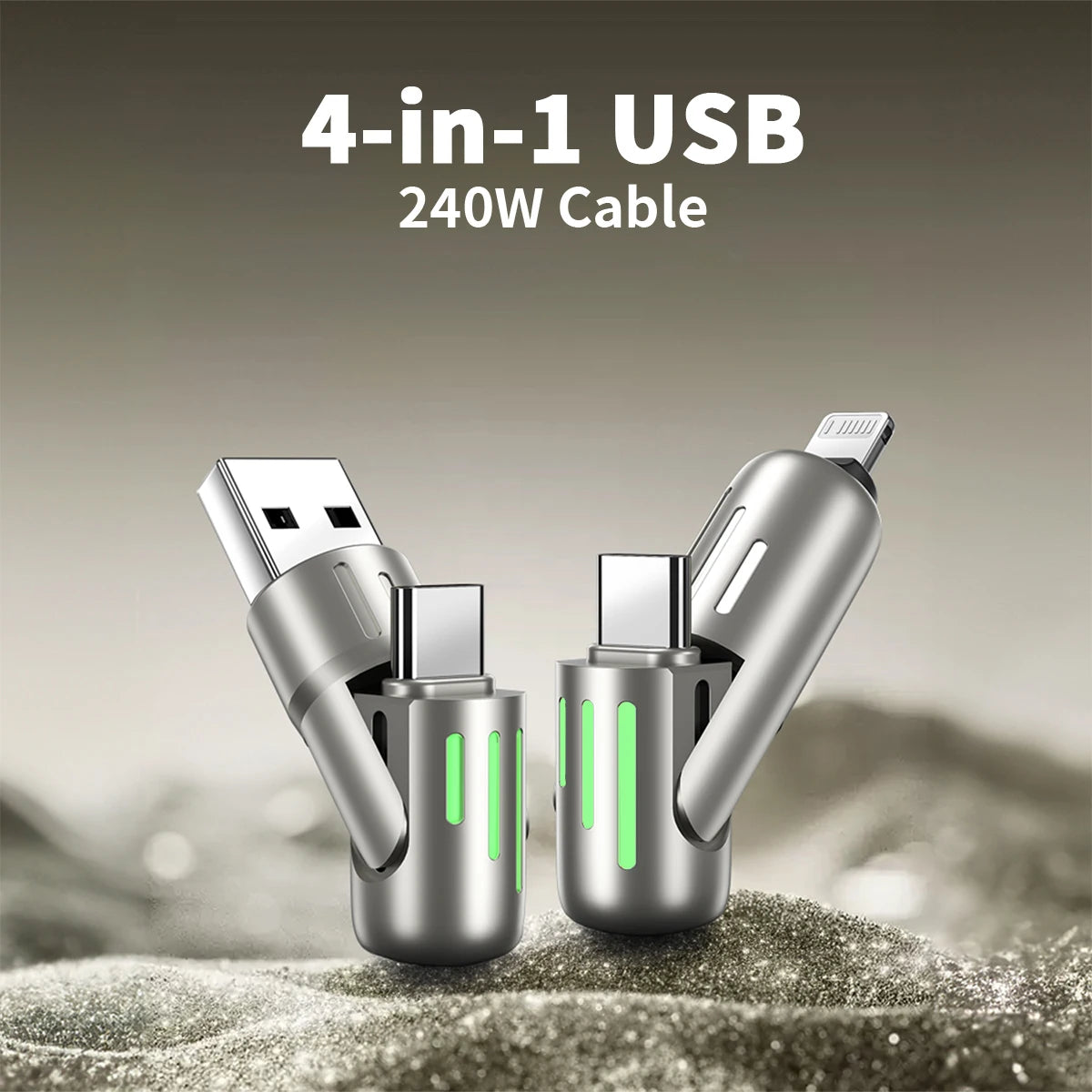 USB C to C Silicone Cable w/ Lights