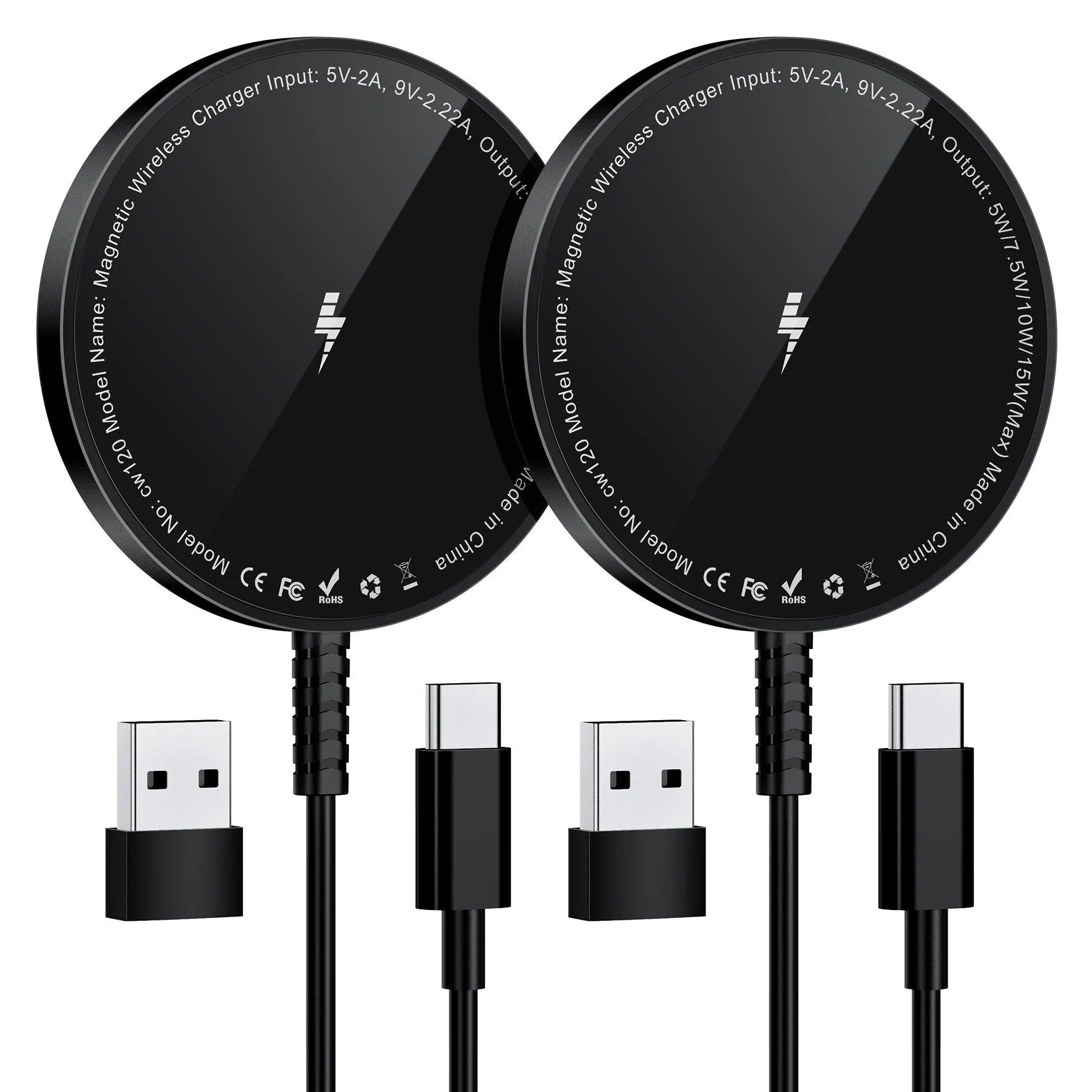 2-Piece Magnetic Wireless Charger Set