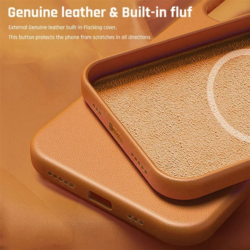 Leather MagSafe iPhone Case Cover