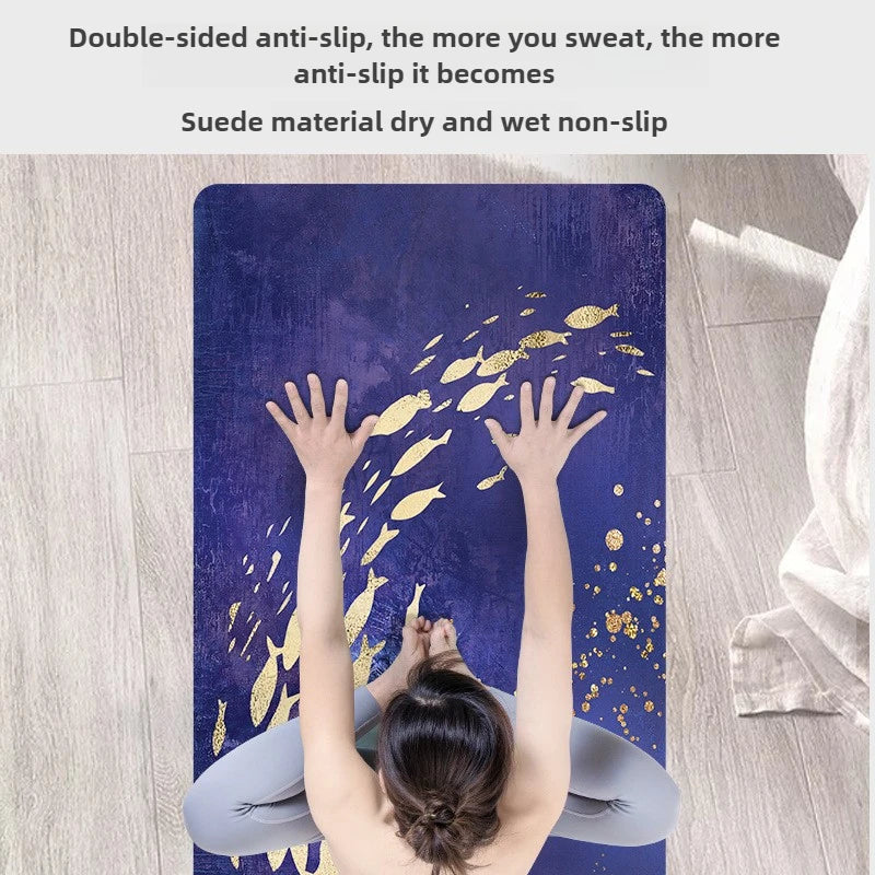 Suede Non-Slip Yoga Mat Topper