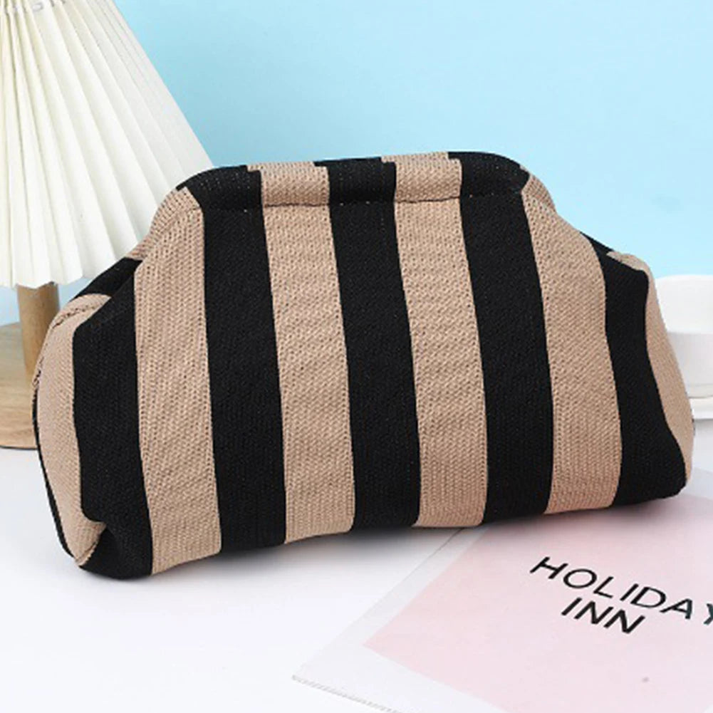 Colorblock Crochet Summer Clutch Bag