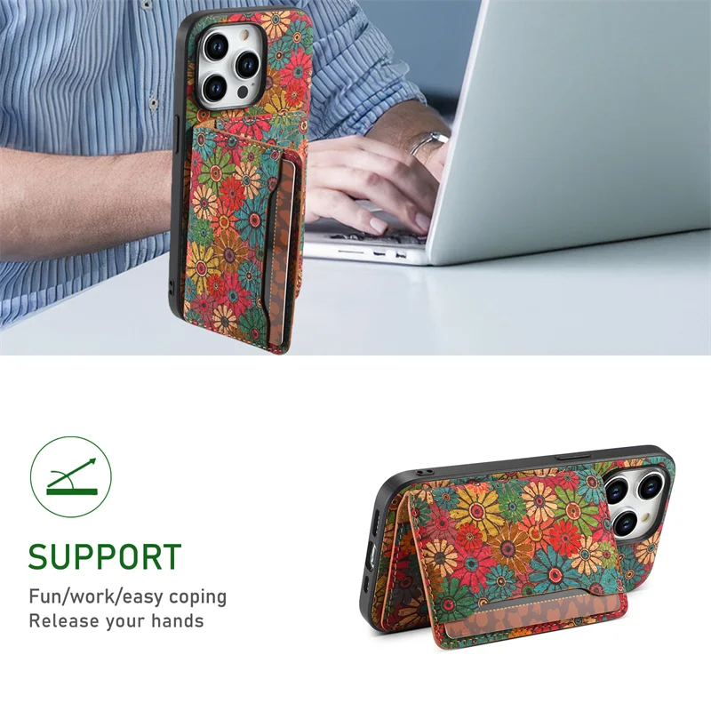 Denior Floral Cork Case iPhone 12–16