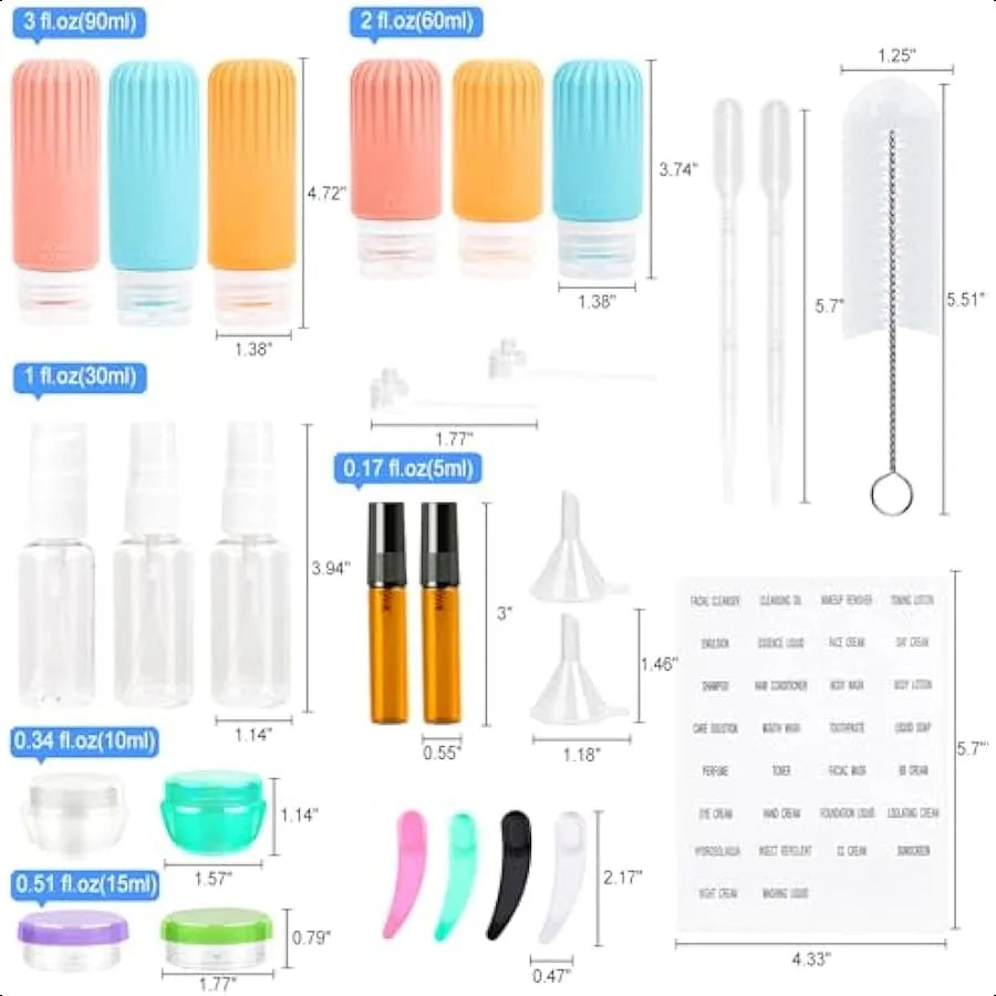 28-Pack Travel Bottles for Toiletries