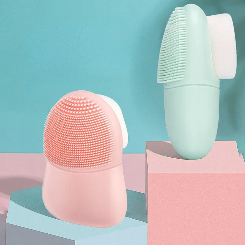 Double Head Silicone Face Wash Brush