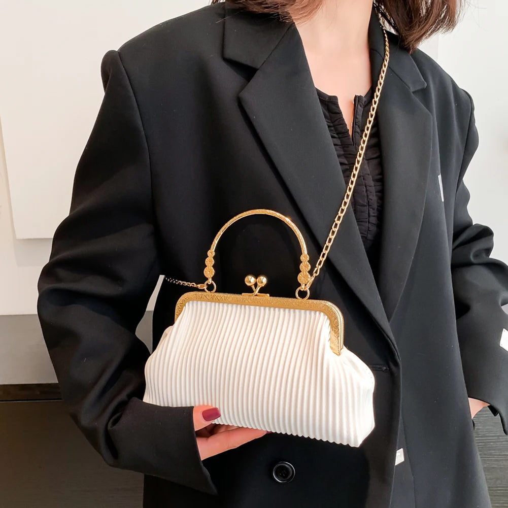 Ladies PU Leather Chain Messenger Bag