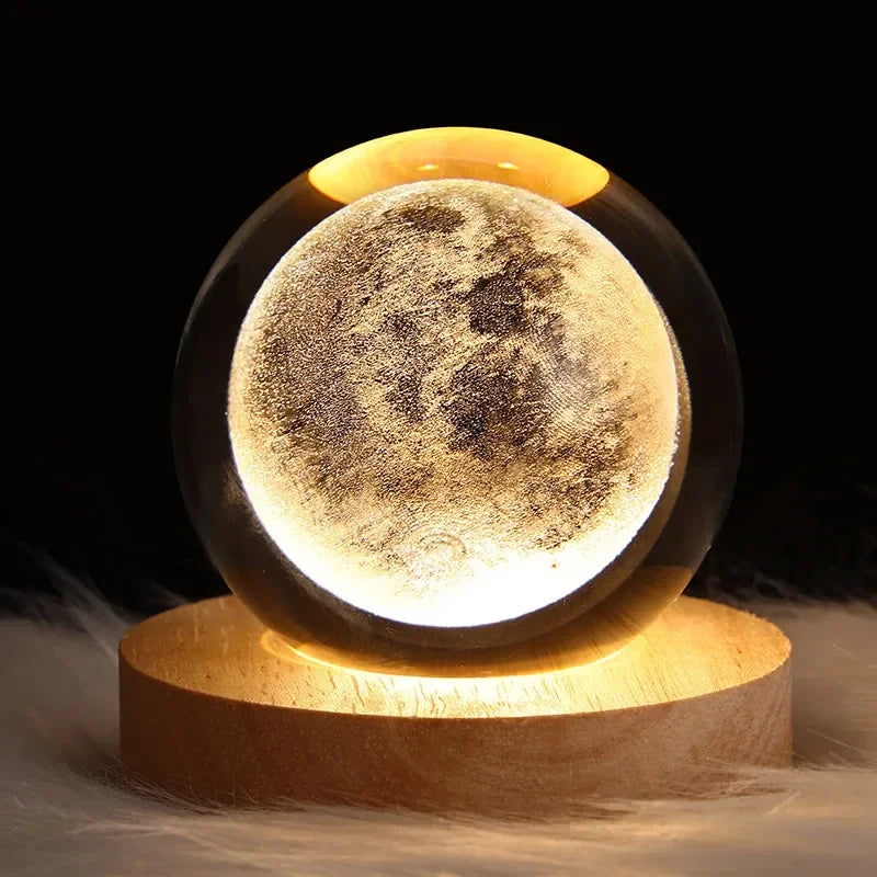 USB Crystal Ball Galaxy Table Lamp
