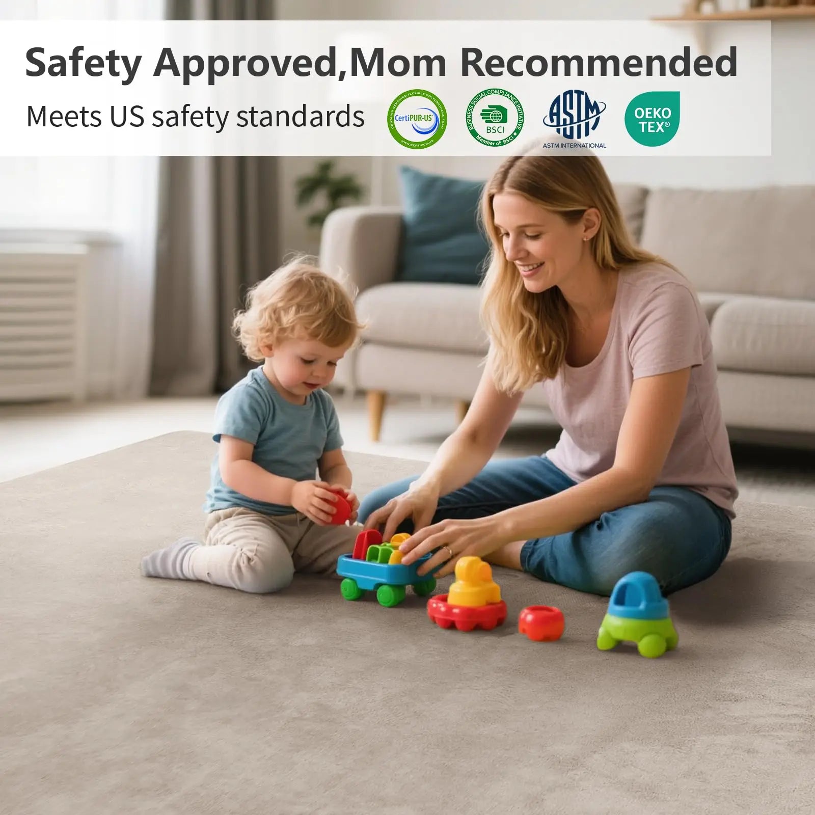 Large Non-Slip Thick Foam Baby Play Mat