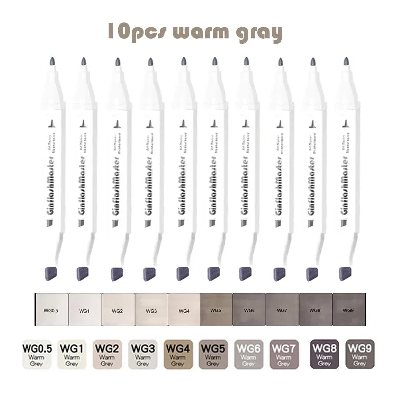 Art Marker Gray Tones Brush Pen