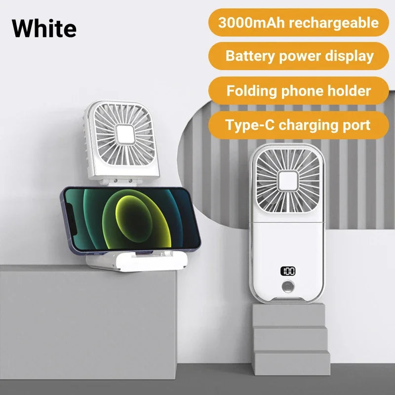 Tragbarer Mini-USB-Hals- und Handventilator 3000 mAh