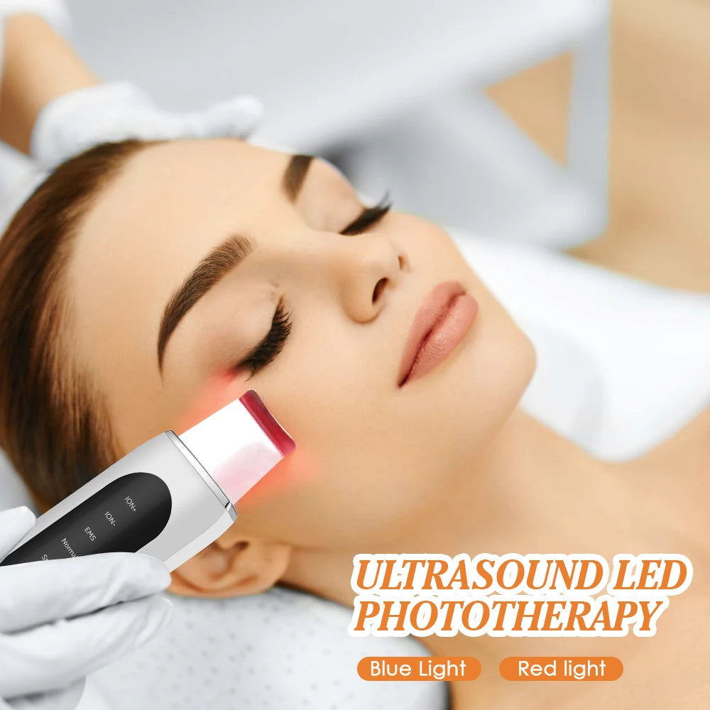 Ultrasonic Skin Scrubber LED EMS