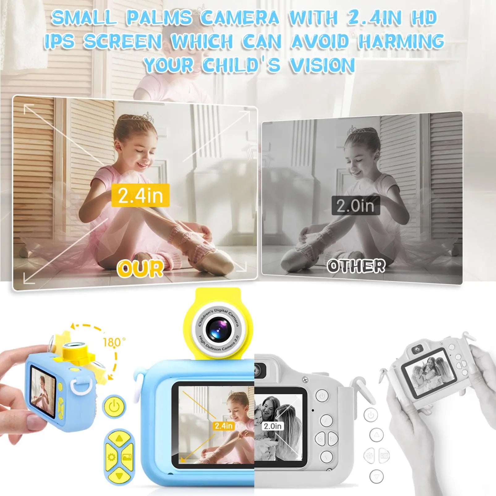Kids Flip Lens Camera – Dino Case + 32GB